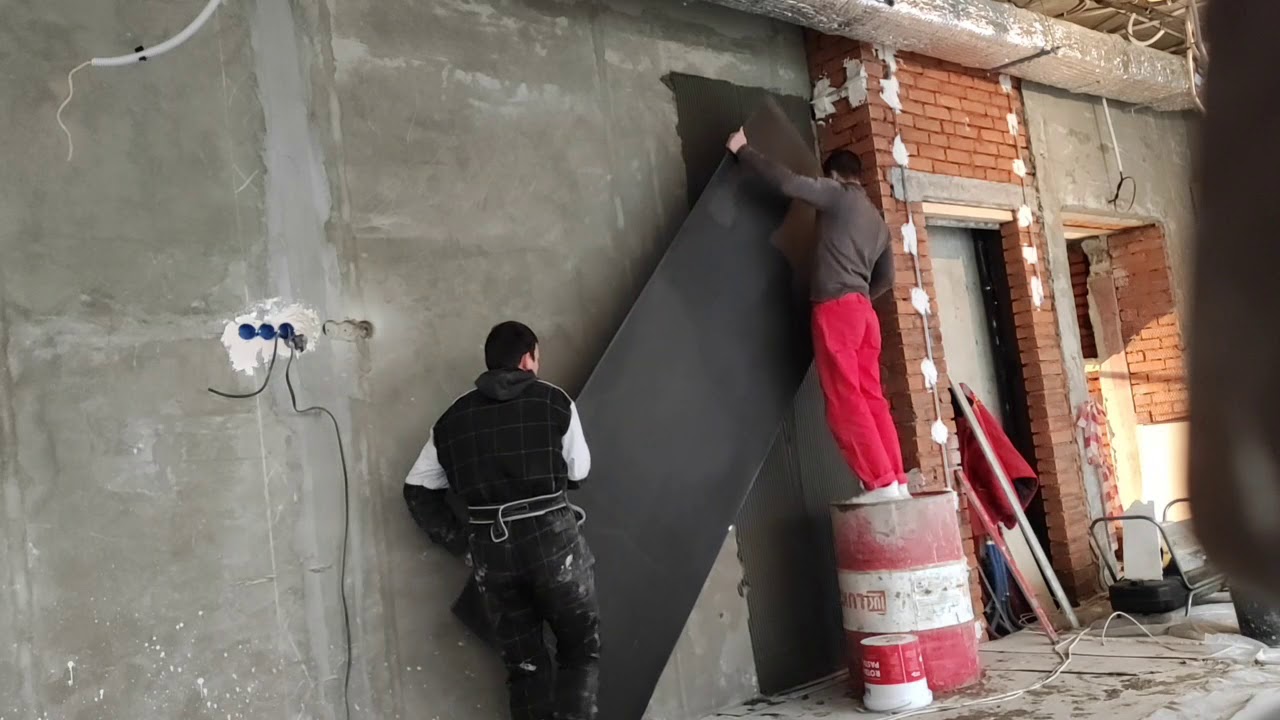 укладка большеформатной плитки   Laminam