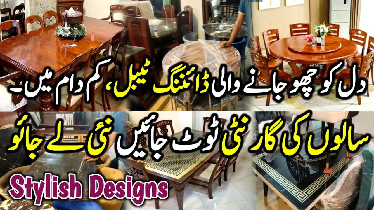 Latest Dining Table Collection With Price | New & Used Dining Table | Gharibabad Furniture Market
