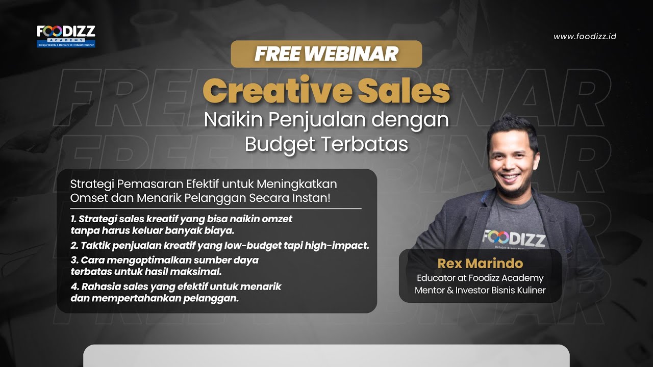 Free Webinar Creative Sales untuk UMKM Bisnis Kuliner!