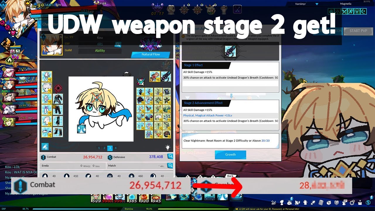 [Elsword NA/엘소드] Fatal Phantom Undead Dragon's Will - Mortal Weapon stage 2 GET + smol rant/vent