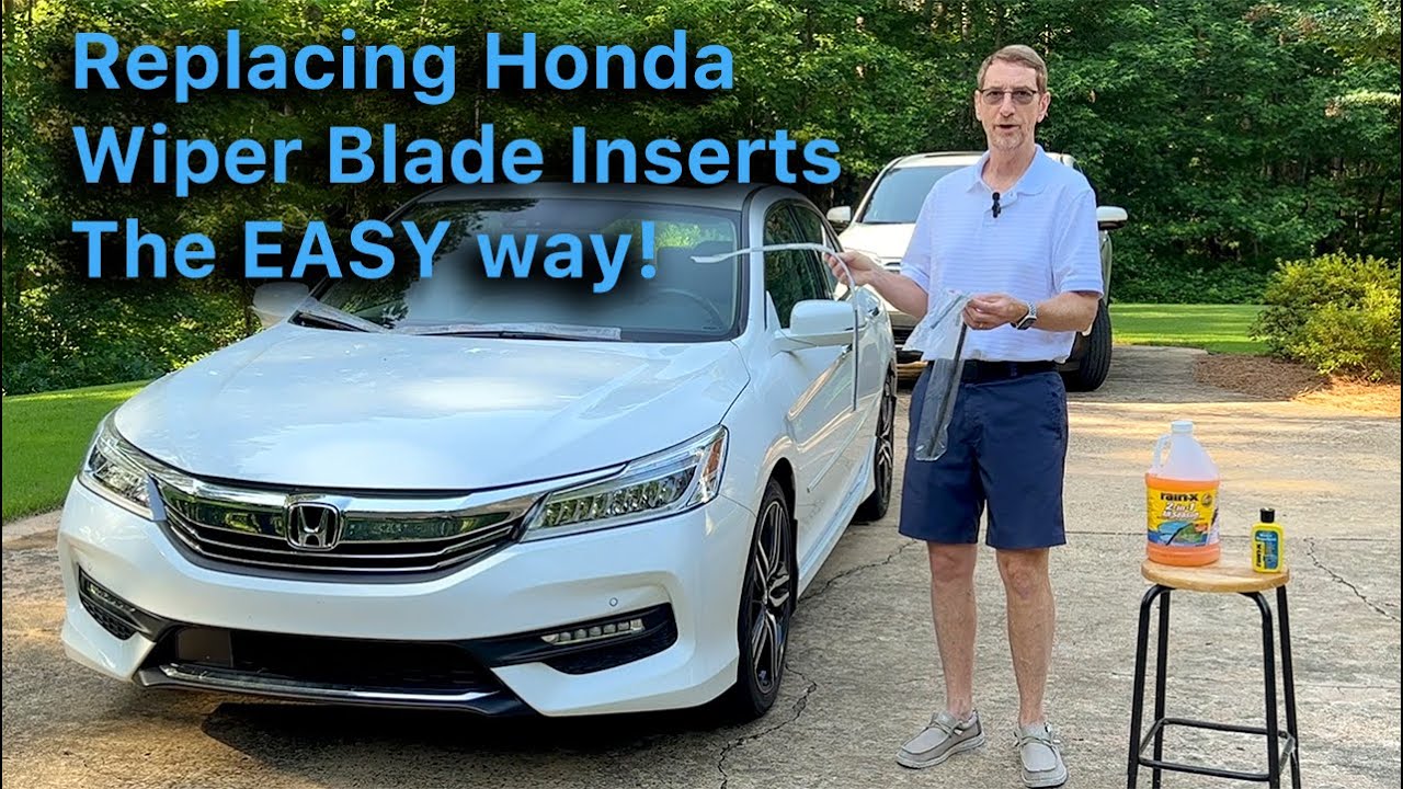 How to easily replace Honda wiper blade inserts.