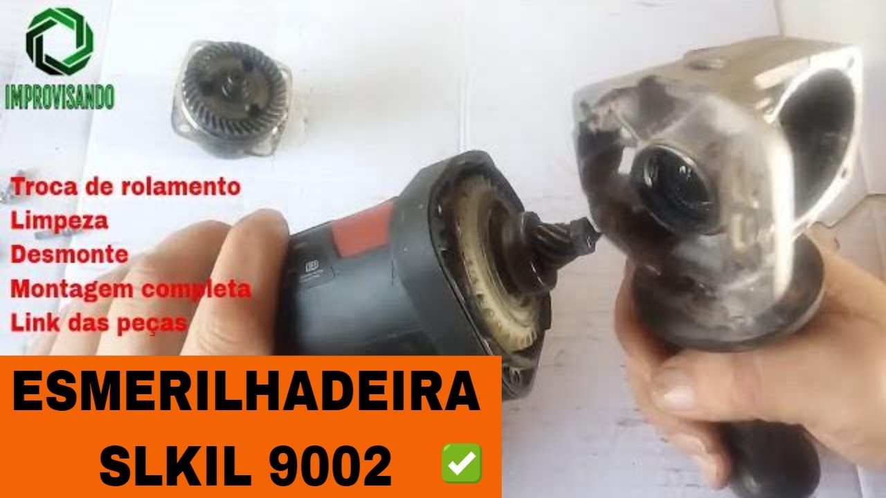 🔧 Esmerilhadeira skil 9002 limpeza geral e troca de rolamento