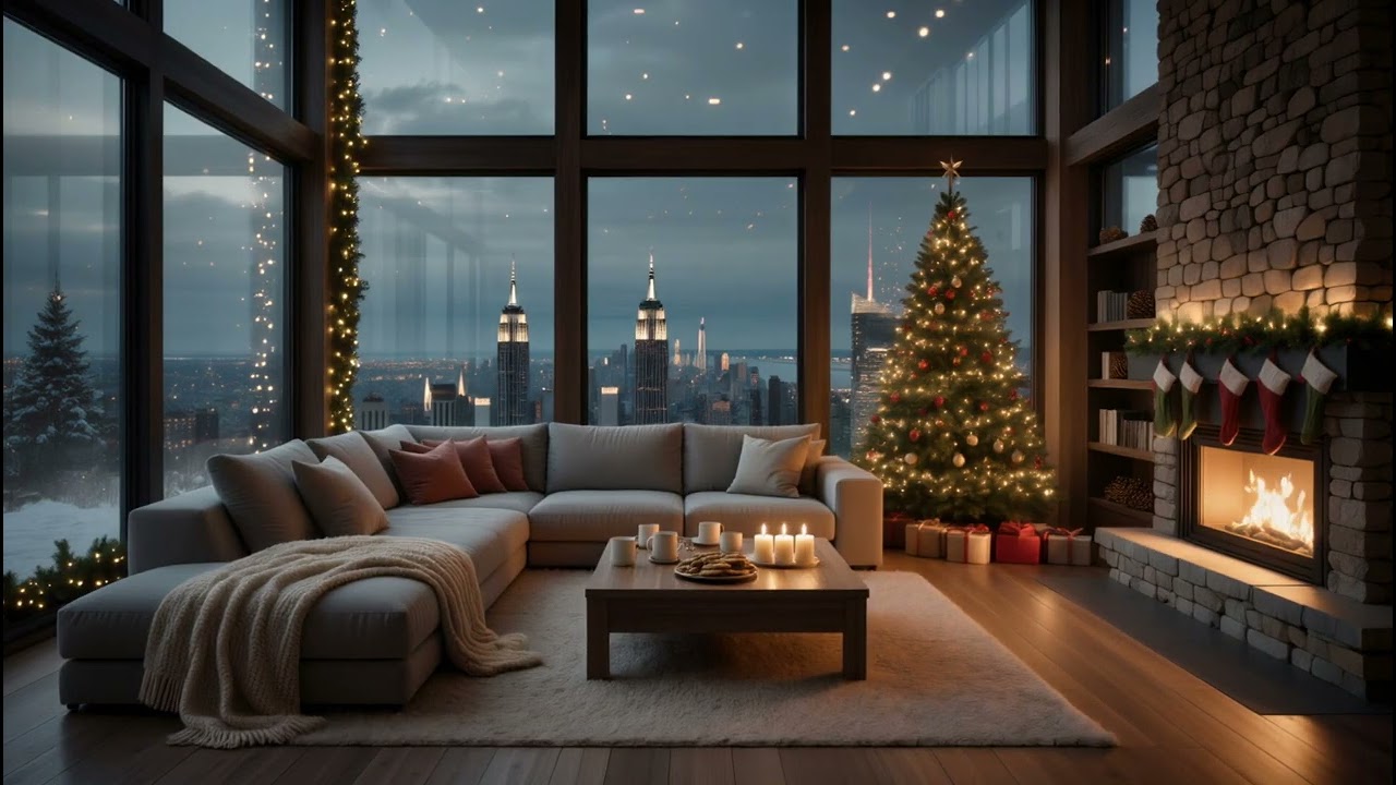 Fireplace Jazz Melodies for Christmas 🎅 Relaxing Winter Jazz for Holiday Evenings, Study & Work