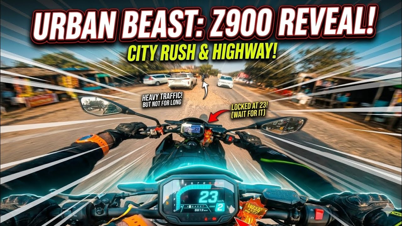 Z900 Loud Exhaust in Crazy City Traffic! 🚦 Wait for the Highway Pull 🚀