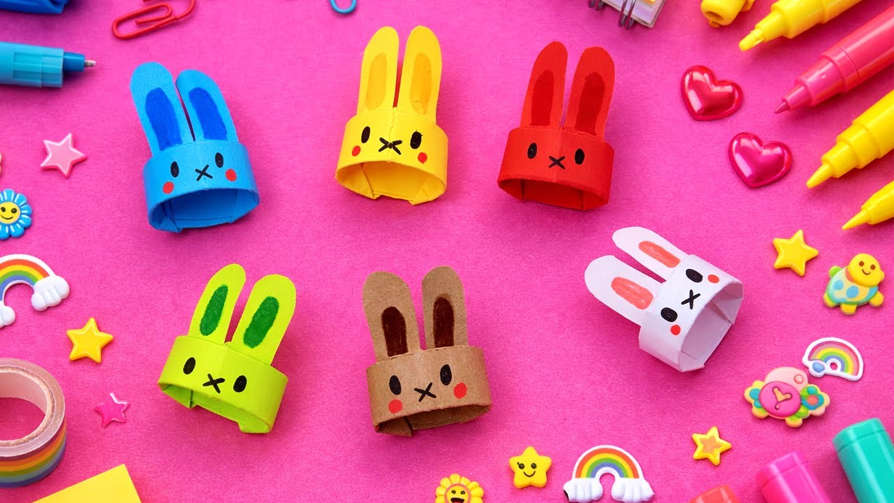 Origami Cute Rabbit Ring | How to make a paper rabbit ring | Fun & Easy Paper Craft Tutorial