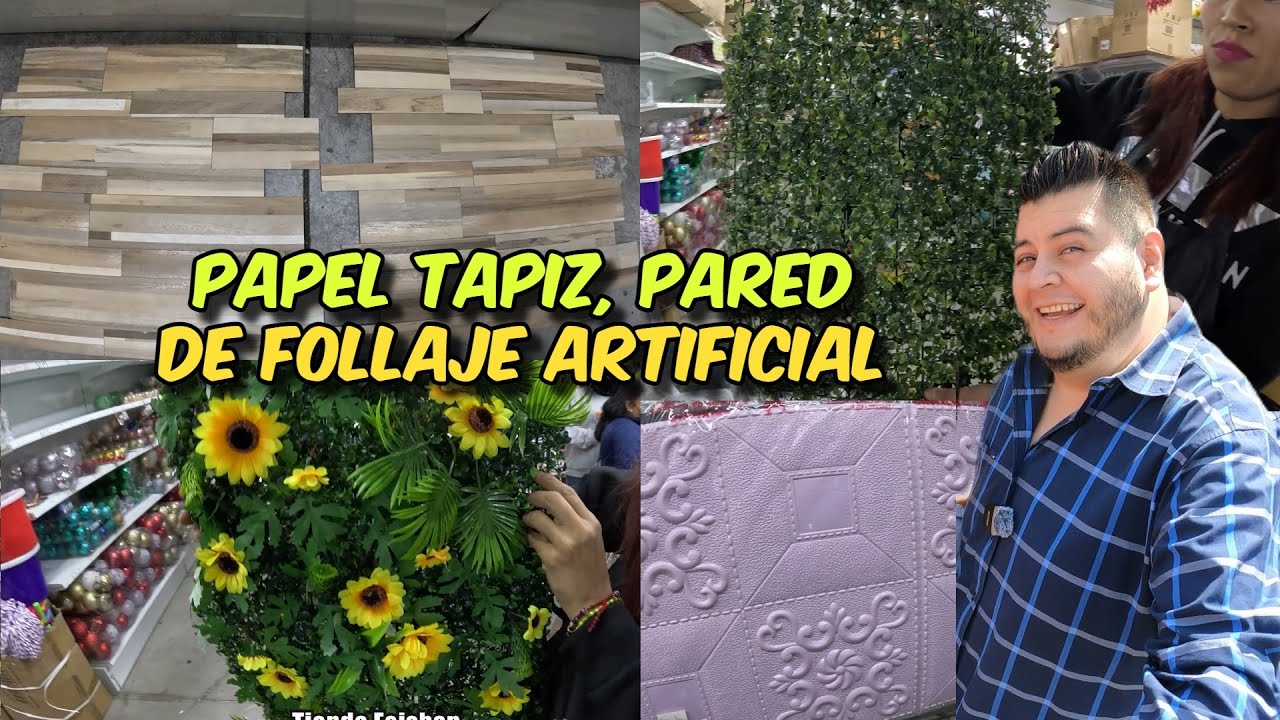 PAPEL TAPIZ 3D para paredes en el centro de la CDMX 👀👌 papel tapiz de ladrillo, madera🤓