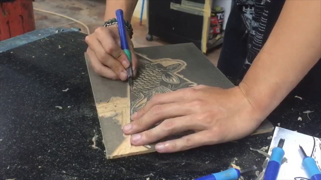 ภาพพิมพ์ - เทคนิคแกะไม้ (Woodcut)