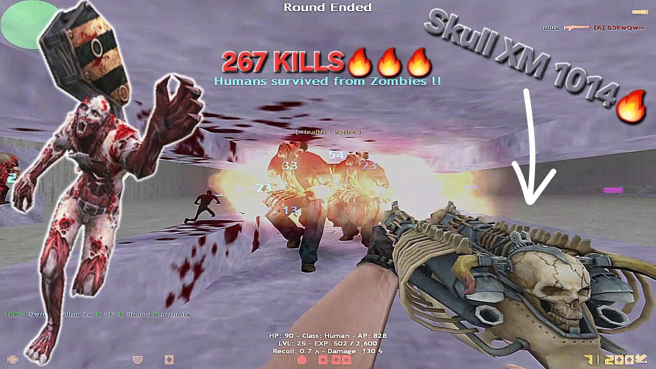 Cs 1.6 OldSchool Zombie Plague(XM1014 SKULL GAMEPLAY)