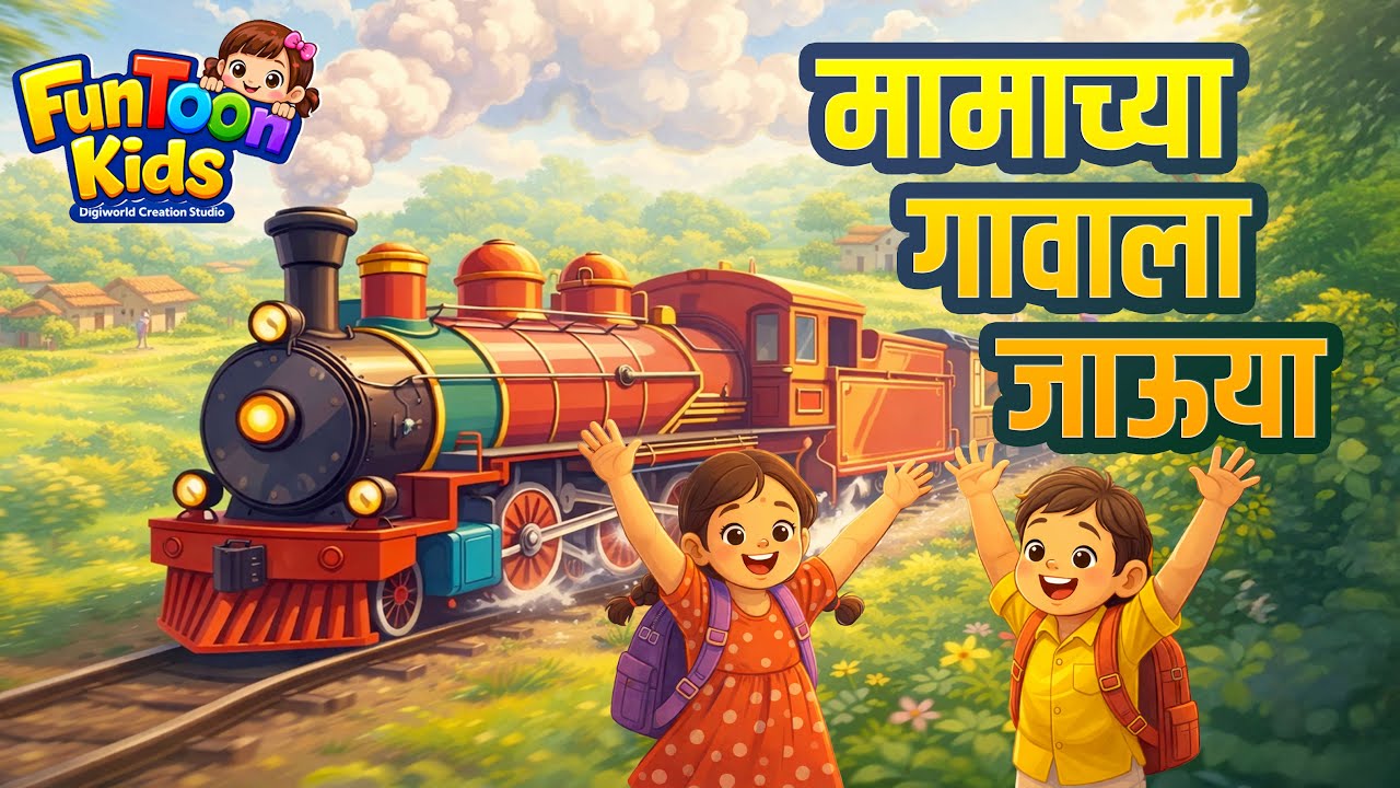 Mamachya Gavala Jauya  | मामाच्या गावाला जाऊया | Zuk Zuk Aagingadi | Marathi Balgeet for Kids |