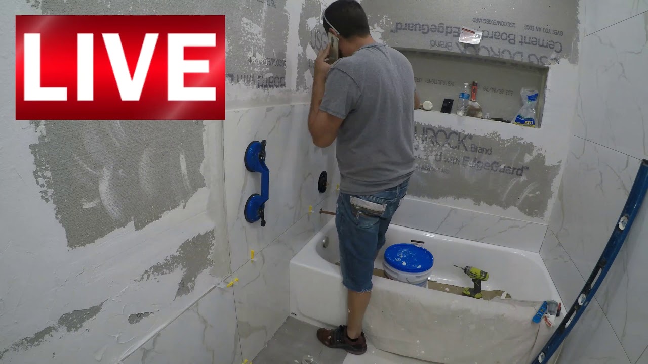 INSTALLING PORCELAIN 48 x 24 PART 2