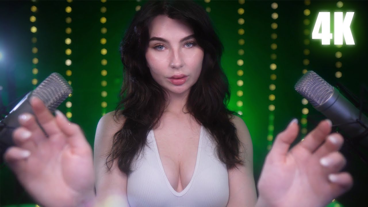 ASMR ♡ Hypnotic Echoed Whispers, Mouth Sounds & Visuals (Delay/4K)