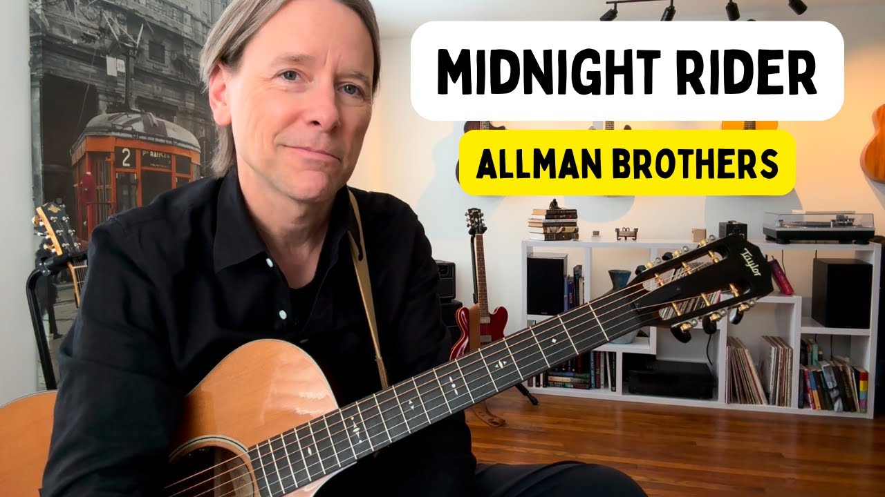 Learn Midnight Rider by the Allman Brothers on Acoustic Guitar with solo! Tabs available