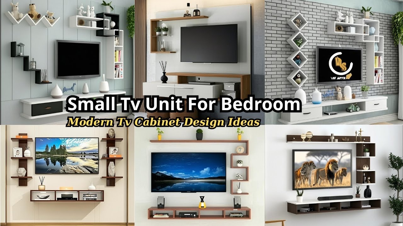 Small Tv Unit Design For Bedroom | Modern Tv Cabinet Design Ideas | LCD Wall Unit