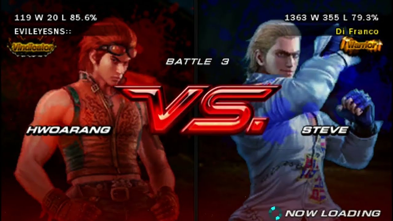 Tekken 6 PSP: Ghost Battle (Ultra Hard) Hwoarang vs Steve