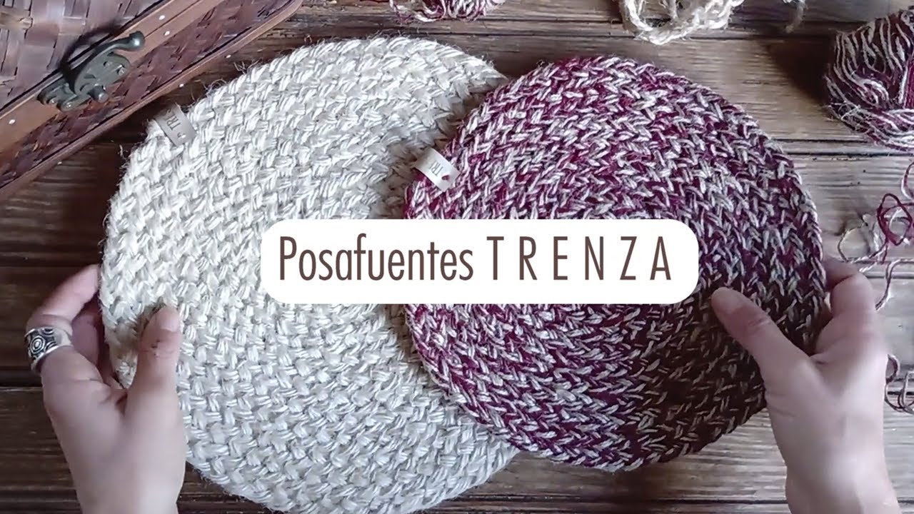 POSA FUENTES TRENZA - Idea fácil para hacer un posa fuentes con una trenza que haremos en yute