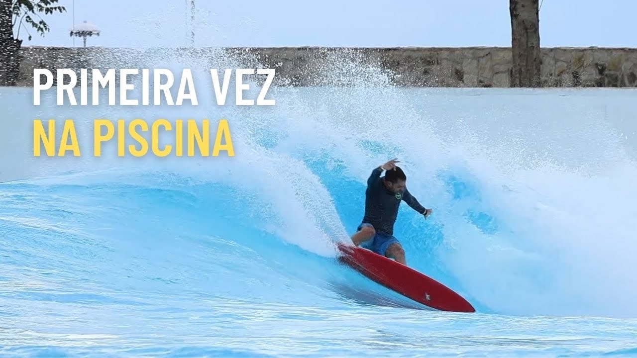PRIMEIRA VEZ NUMA PISCINA DE ONDAS// PRAIA DA GRAMA!!