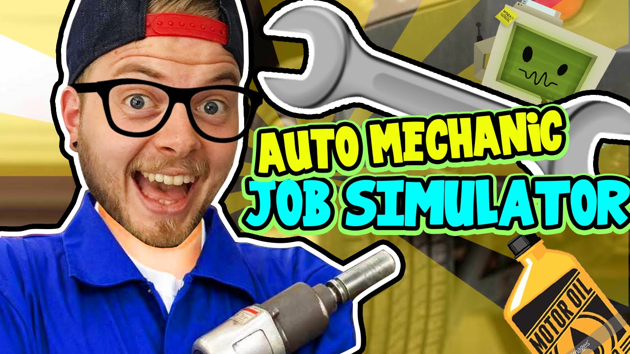 SquiddyPlays - JOB SIMULATOR! (HTC Vive) - AUTO MECHANIC!