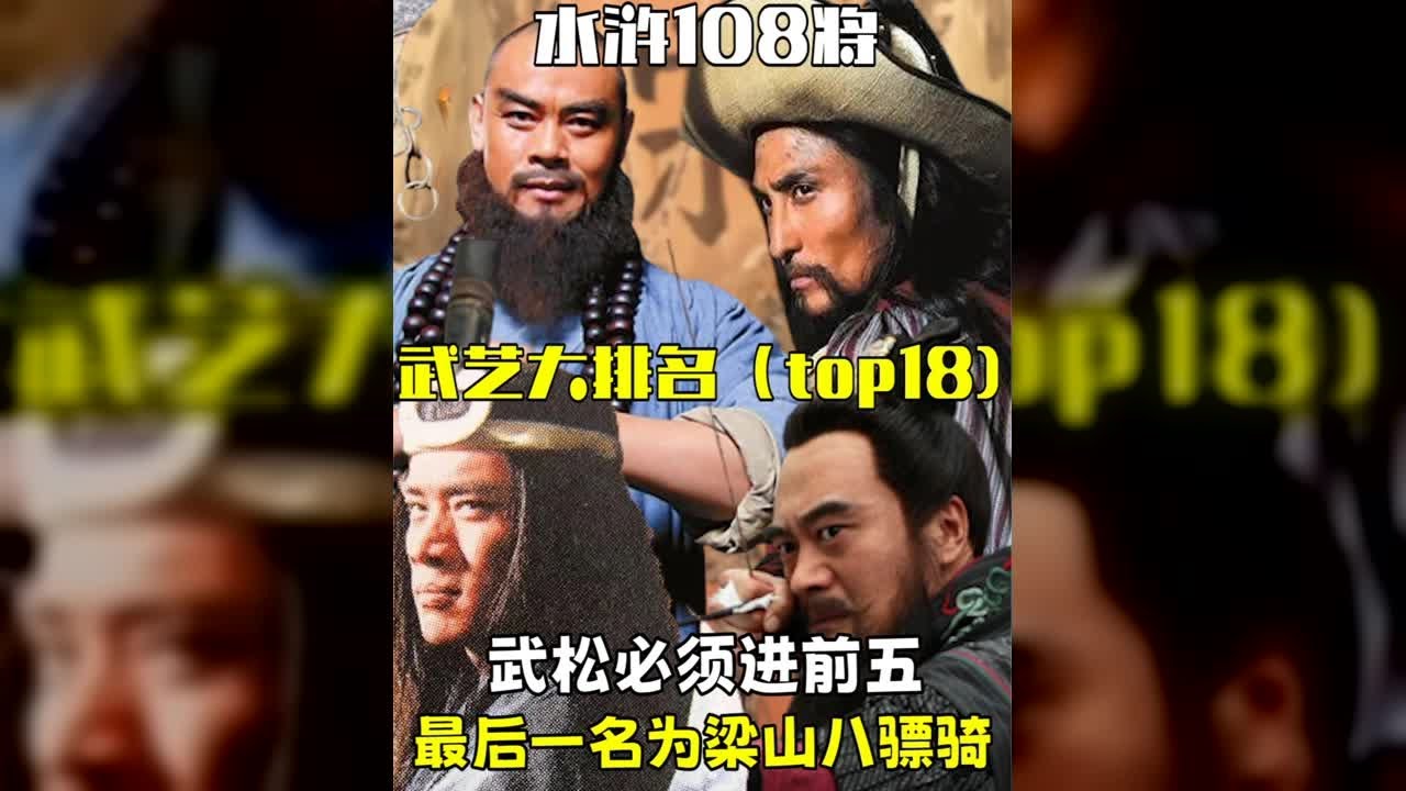水滸108將武藝大排名，一起來看看進入前18的豪杰有哪些？#四大名著 #水滸傳 #戰力 #梁山108將 #水浒传 #梁山好汉 #武将战力 #招安 #宋江