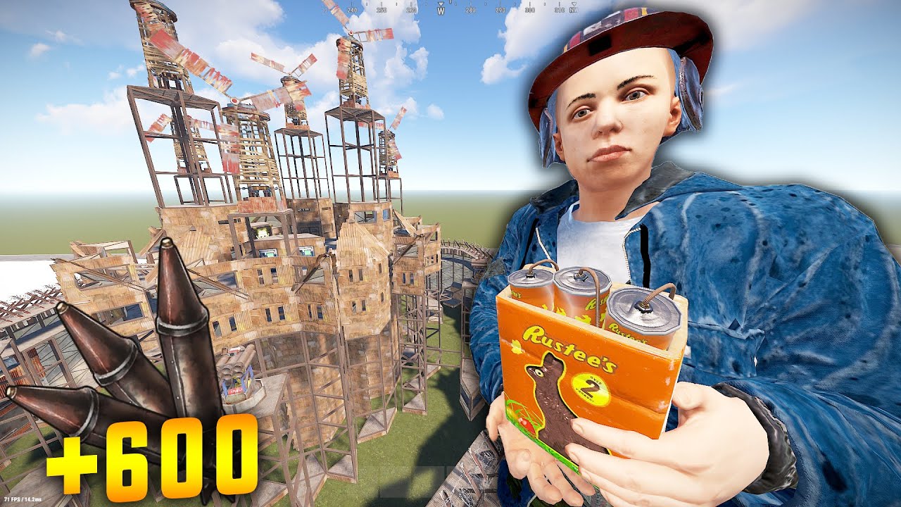 OYUNUN EN BÜYÜK KALESİNİ ONLİNE RAİDLEDİM ! (+600 ROKET ve ZENGİNLİK) Rust Türkçe Modlu Final