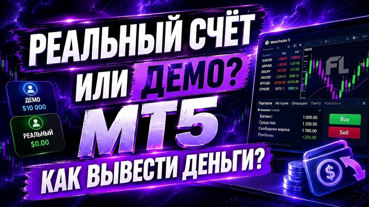 METATRADER 5 MT5: ДЕМО ИЛИ РЕАЛЬНЫЙ СЧЕТ? КАК ОТКРЫТЬ СЧЕТ И ВЫВЕСТИ ДЕНЬГИ