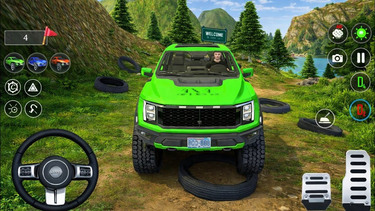 4x4 Offroad Jeep Driving Simulator 3D - Drive SUV 4x4 jeep Offroad GamePlay - Android GamePlay