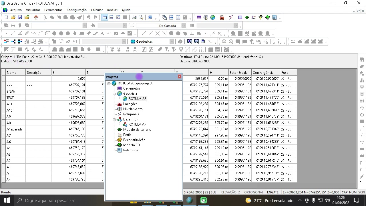 EXPORTANDO TXT DataGeoSIS