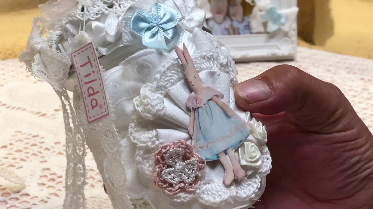 présentation des bocaux thème tilda et d'un petit clapier à lapins tilda
