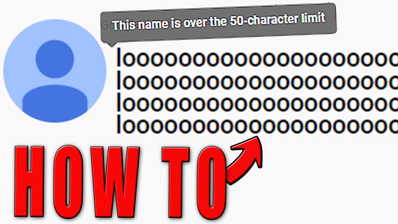How To Make Longest Usernames on YouTube!... (400+ characters long)
