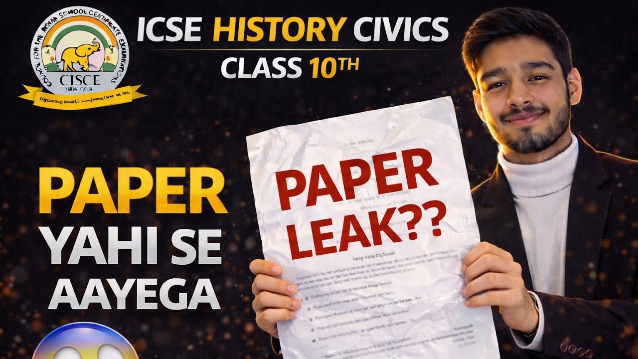 ICSE HISTORY CIVICS PAPER LEAK 2026 || PAPER YAHI SE AAYEGA || #icsepaperleak #icsehistorycivics 