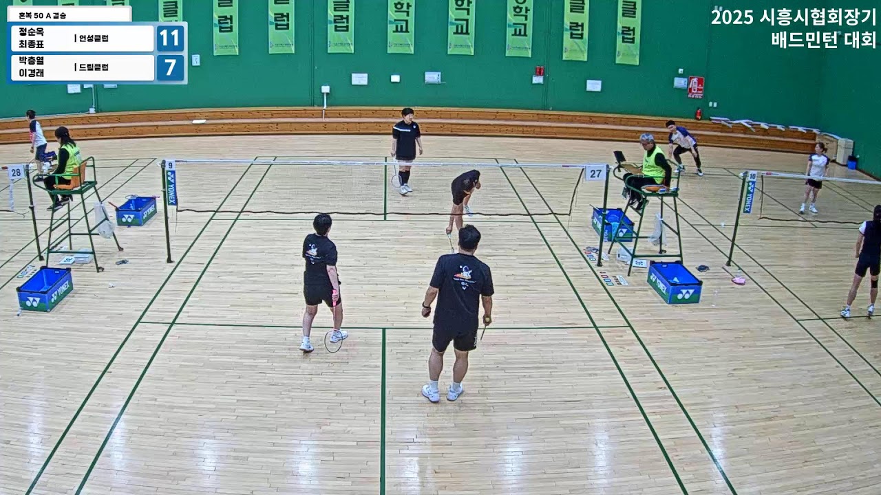 혼복 50 A 결승| (연성클럽) 정순옥/최종표 vs (드림클럽) 박충열/이경래[2025년 시흥시협회장기 배드민턴 대회]