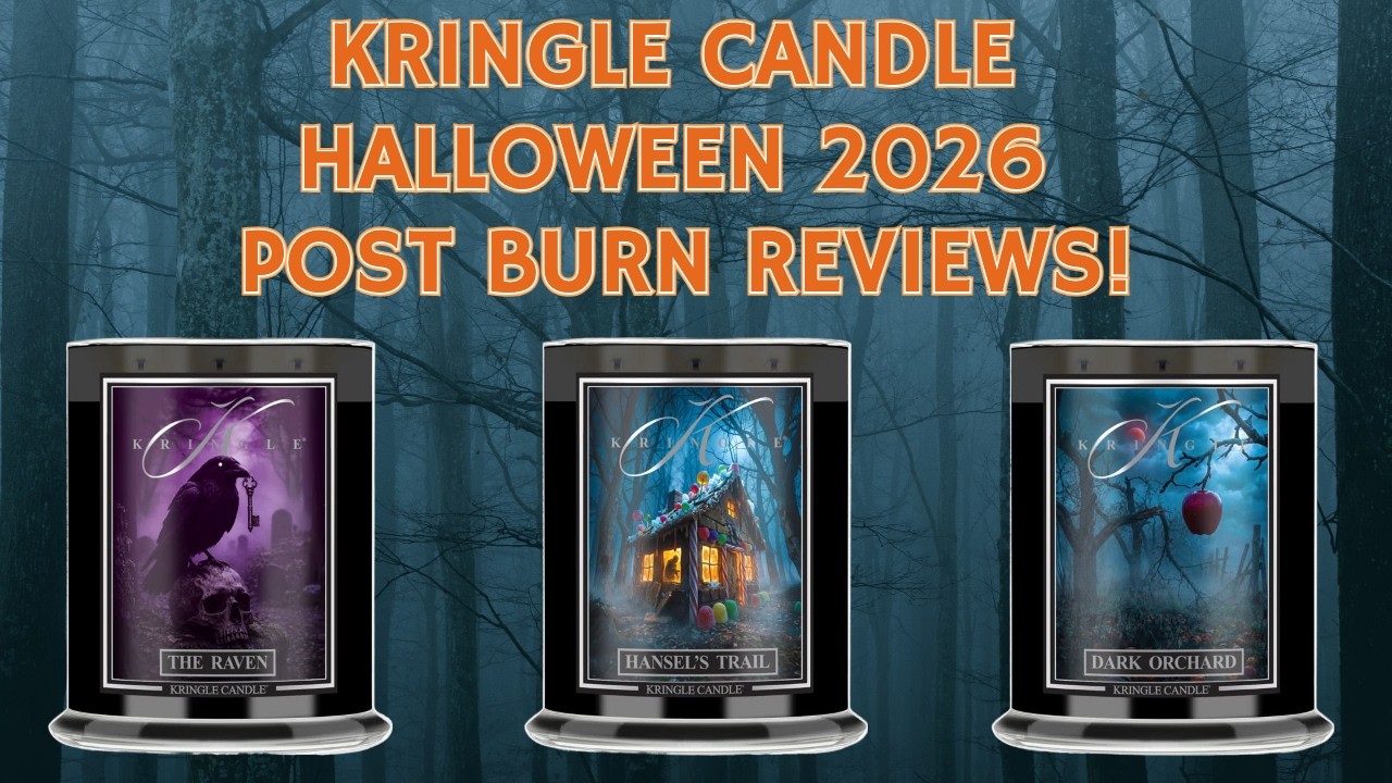 Обзор свечей Kringle Candle Halloween 2026 после использования: Hansel's Trail, The Raven и Dark ...