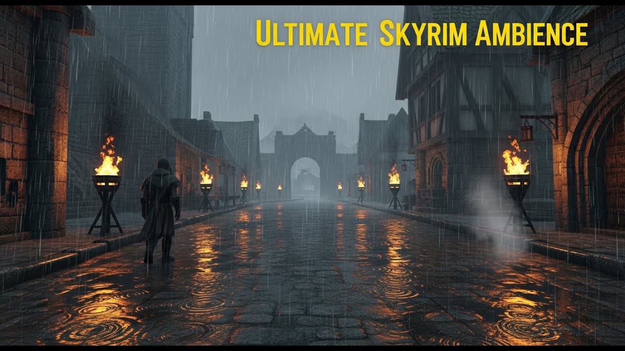 24/7 Skyrim Ambience & Music | Relax, Sleep, Study, Explore Ambient Noise For Reading