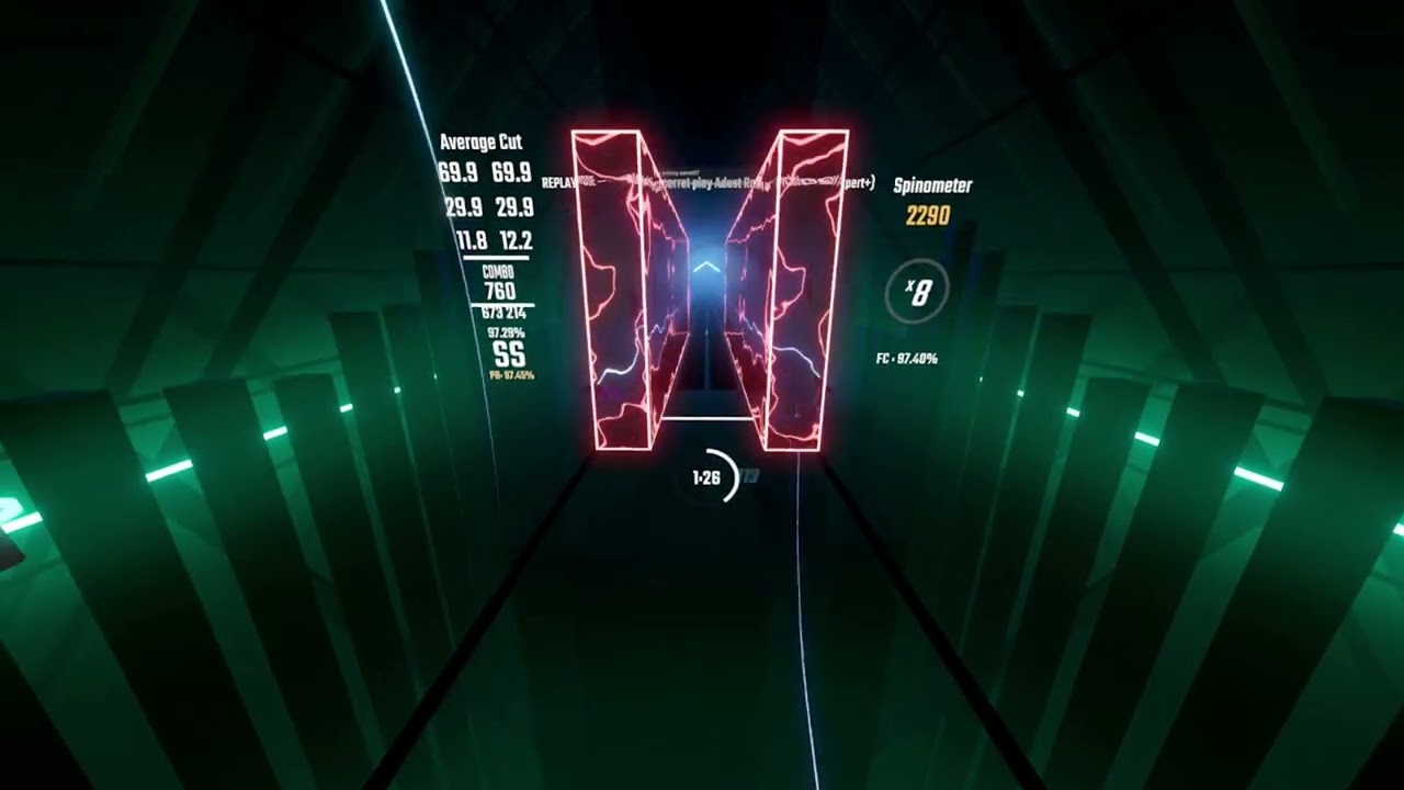 Insane Score on an Old Map - Psychology by Adust Rain - 97.45% #1 FC - Beat Saber