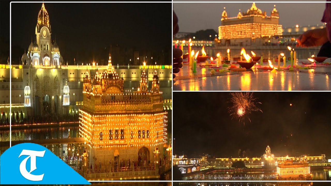 Guru Nanak Dev&rsquo;s birth anniversary witnesses fireworks at illuminated Golden Temple in Amritsar