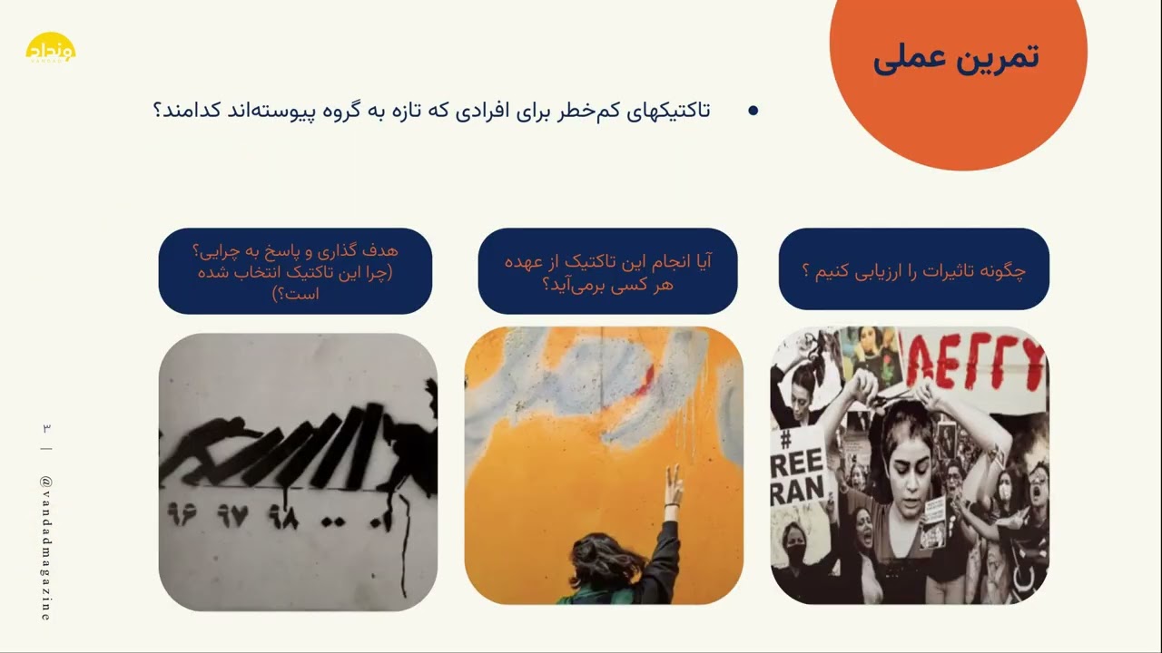 شروع یک جنبش: دنیای تاکتیک‌ (راه‌کنش) های کم خطر و کاربرد آن برای جنبش‌ها