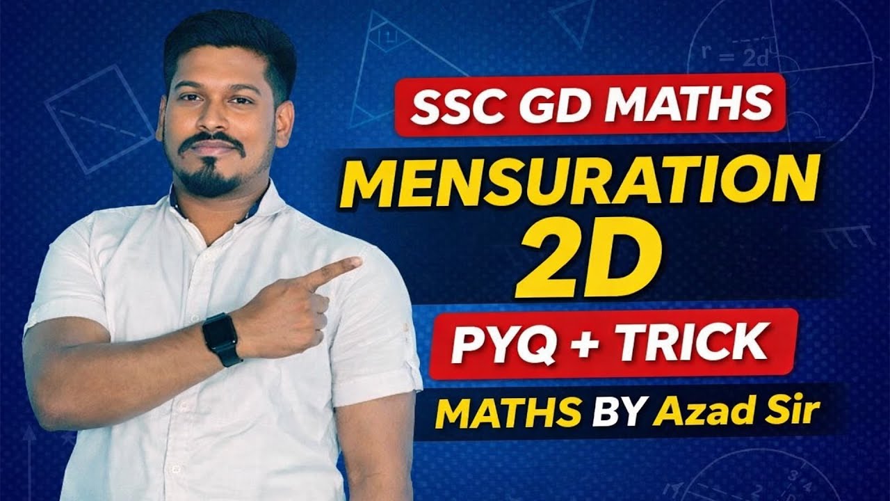 MATHS PYQ SERIES || Mensuration-2d || SSC में पूछे गए Best-25 सवाल🔥Azad sir