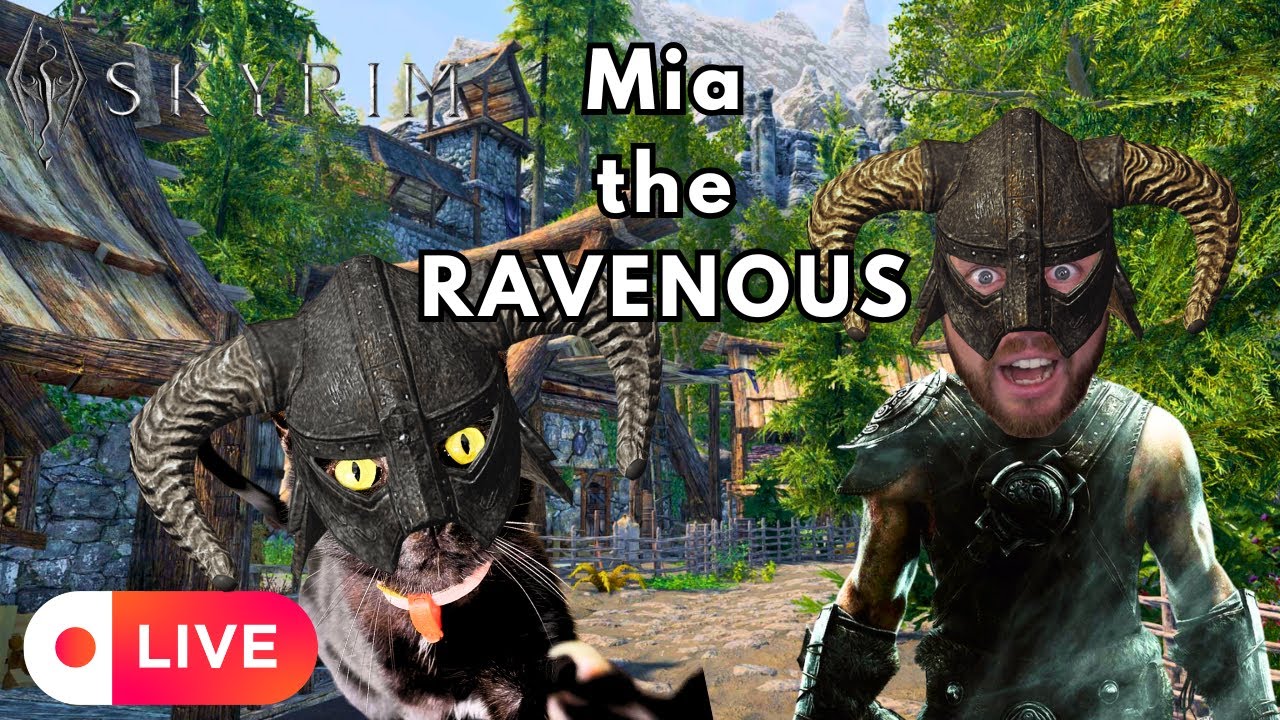 [Live] Skyrim Roleplay: Mia the Ravenous Discovers Falkreath | Survival | Vanilla