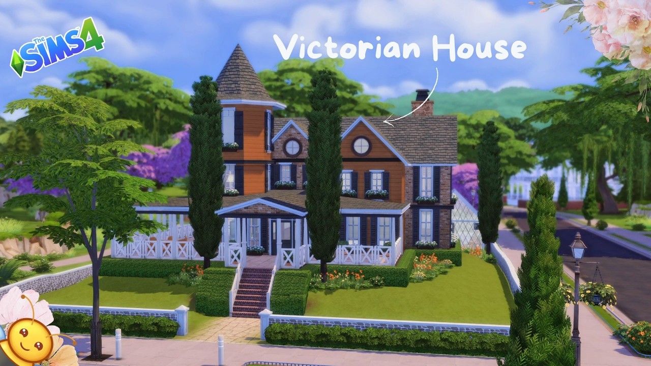 Cozy Victorian Home with Wraparound Porch | Sims 4 Speed Build
