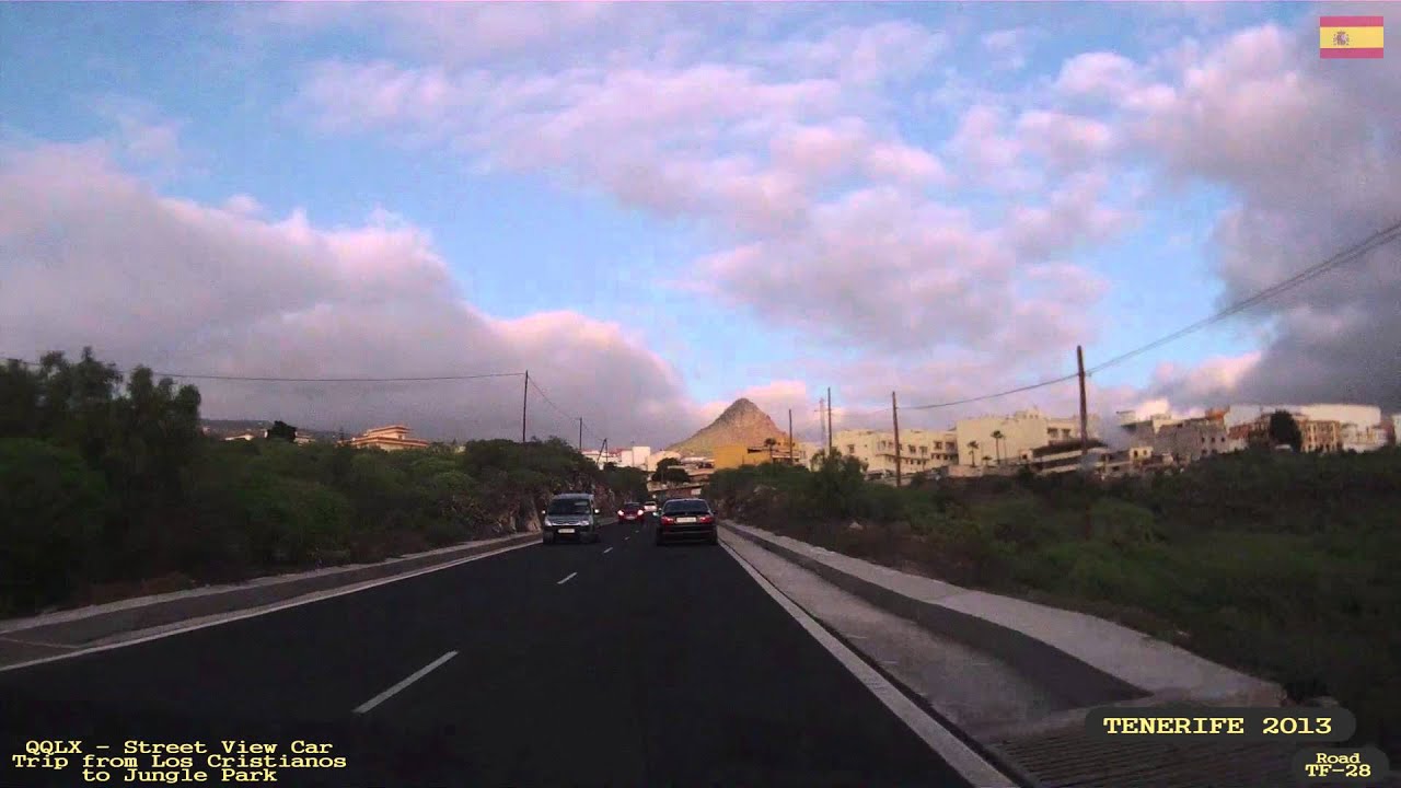 QQLX 0129 TENERIFE Road TF 28 Trip from Los Cristianos Chayofa La Camella - Jungle Park - Stree