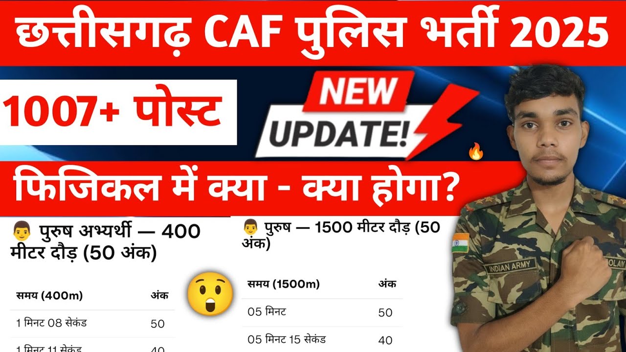 Chhattisgarh CAF bharti 2025 | CAF का Notification आ गया | CG CAF Recruitment 2025 |