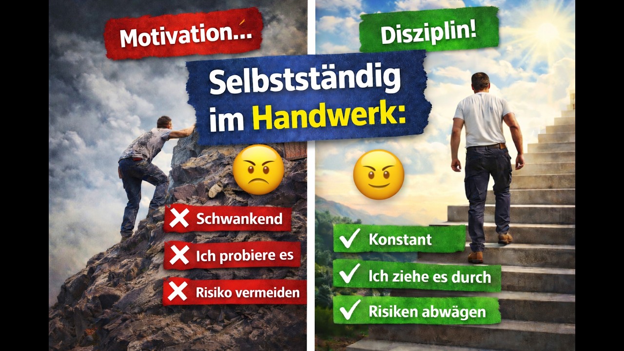 Selbstständig im Handwerk – Motivation reicht nicht. Warum Disziplin wichtiger ist als Motivation.
