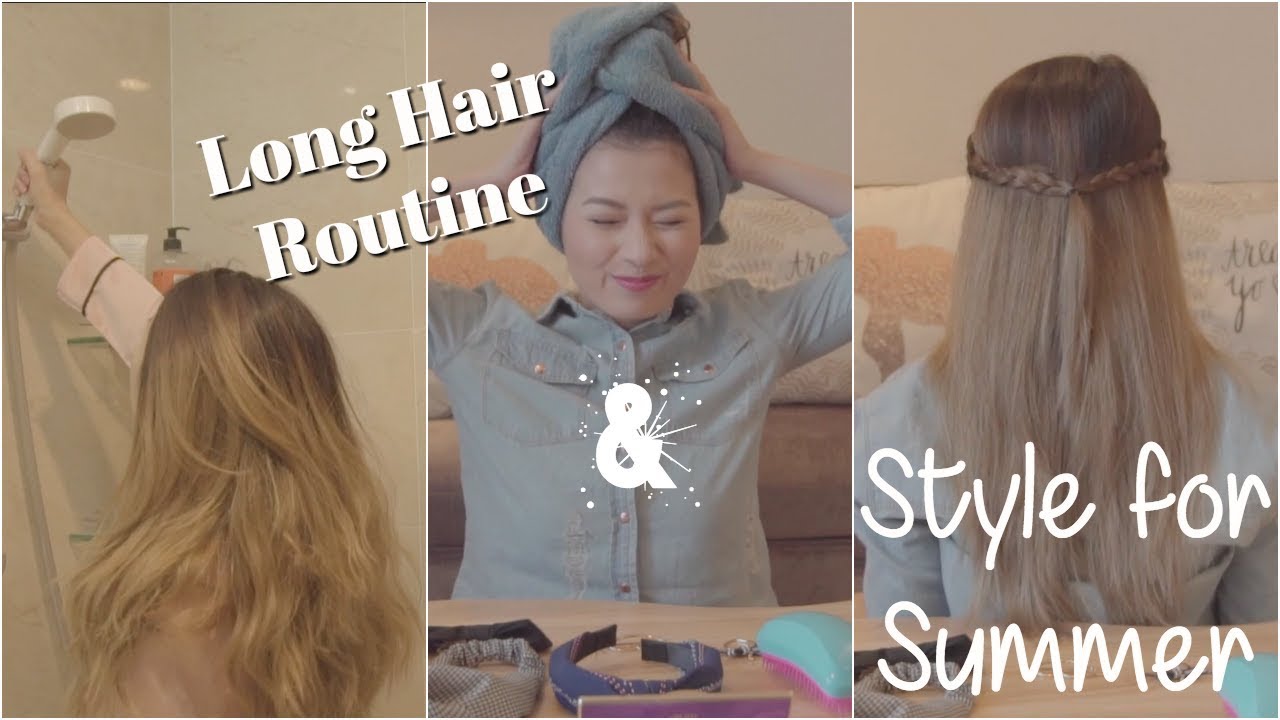 ROUTINE ♡ Chăm Sóc Tóc Dài & Kiểu Tóc Cho Mùa Hè ♡ Pretty.Much