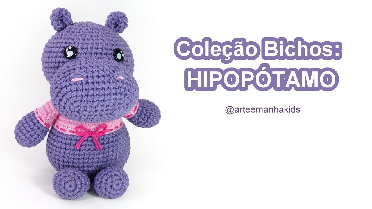 Coleção Bichos: Hipopótamo #16  -  por @ArteeManhaKids