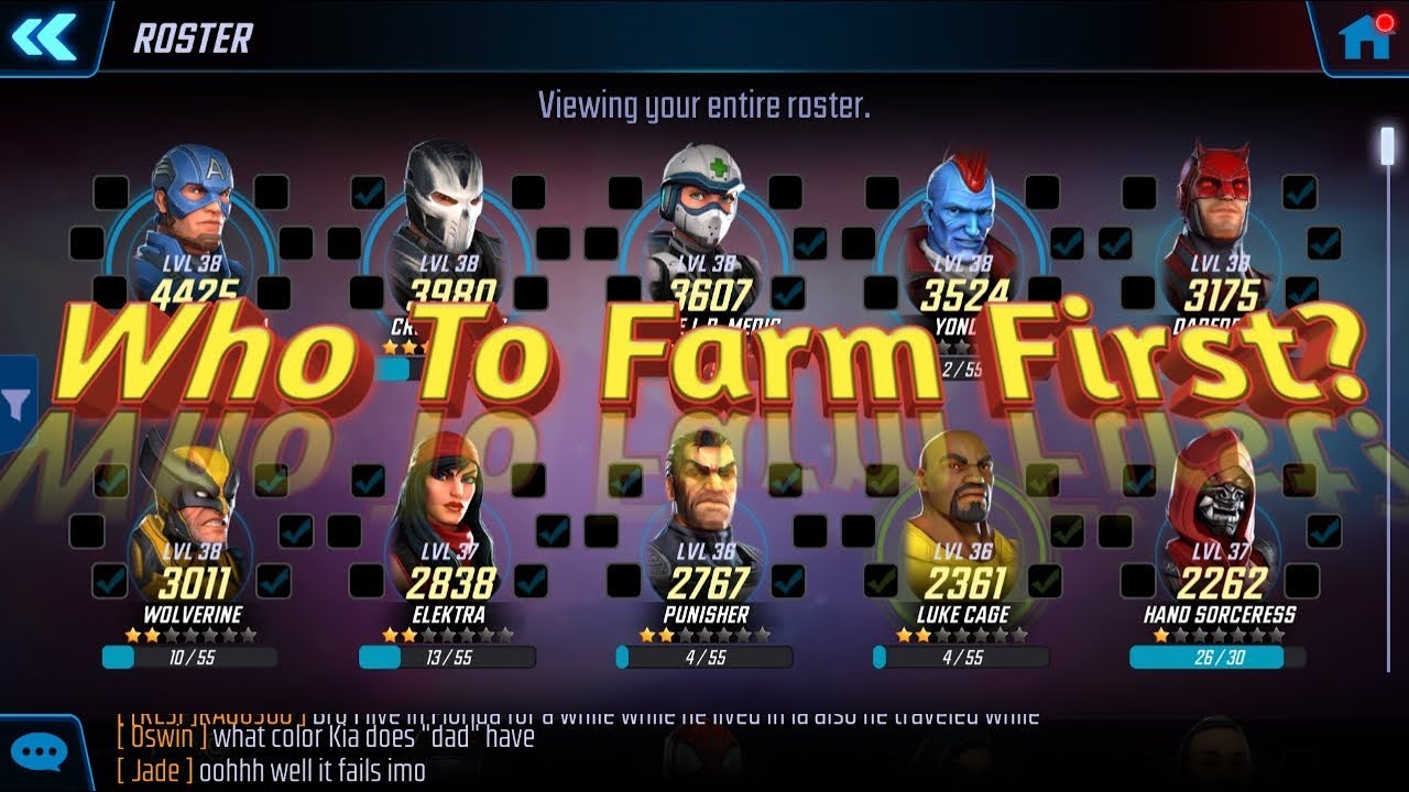 Beginners: Who to Farm First  Marvel Strike Force