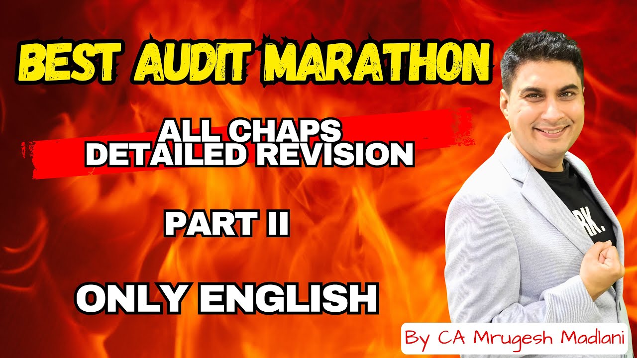 CA Inter Audit Marathon | Audit Revision of All Chapters | Audit Revision in ONLY ENGLISH | May 26