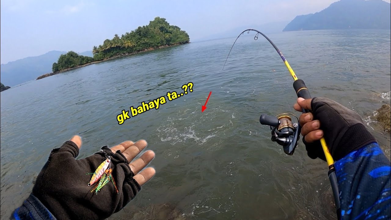 DI BIKIN PANIK ‼️ CASTING JIG DI PINGGIRAN LAUT DAPAT IKAN BESAR
