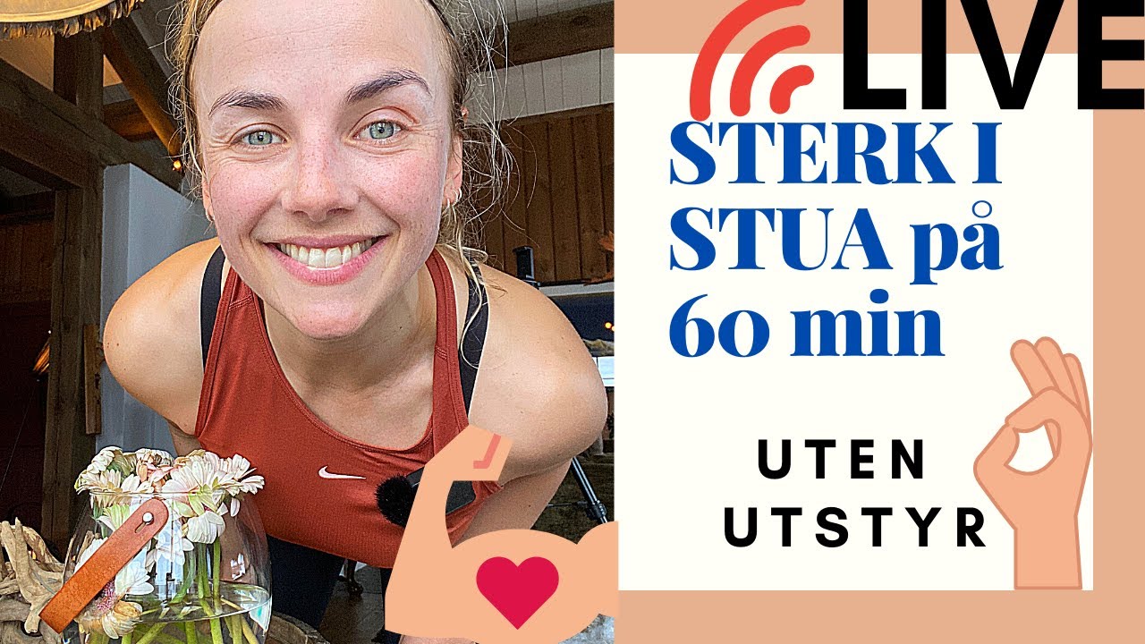 TREN MED MEG!💦💪🏻Fullkropp styrke + kondisjon med egenvekt - PHU!😅