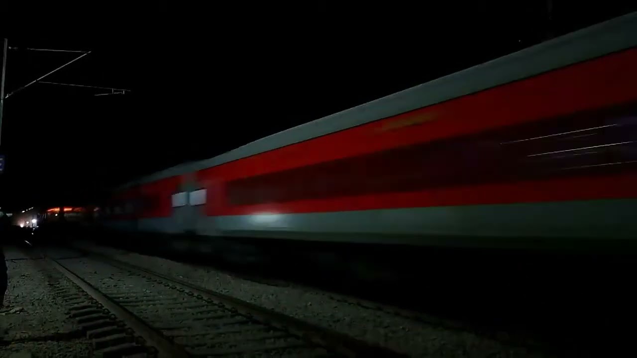 Speedy Night Action Of Back To Back High Speed Trains 