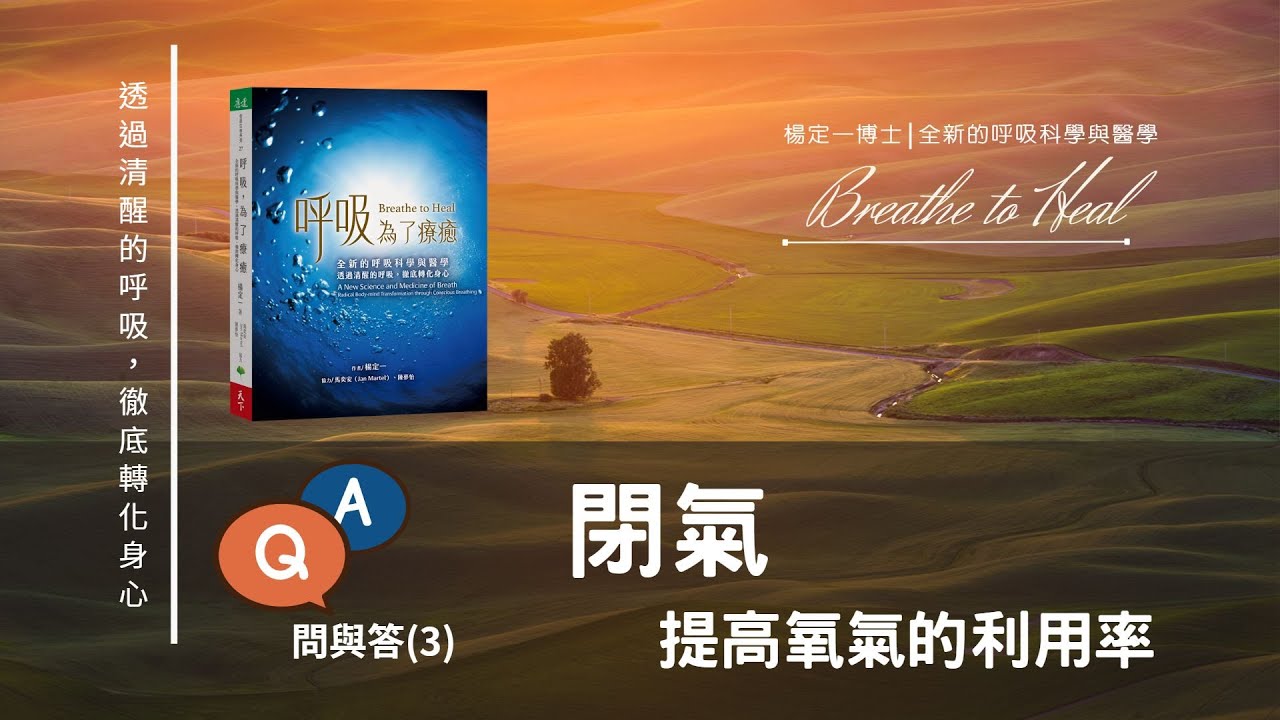 楊定一：懂得閉氣的作用，也就得到一個重新啟動身體的開關－呼吸，為了療癒QA（3）