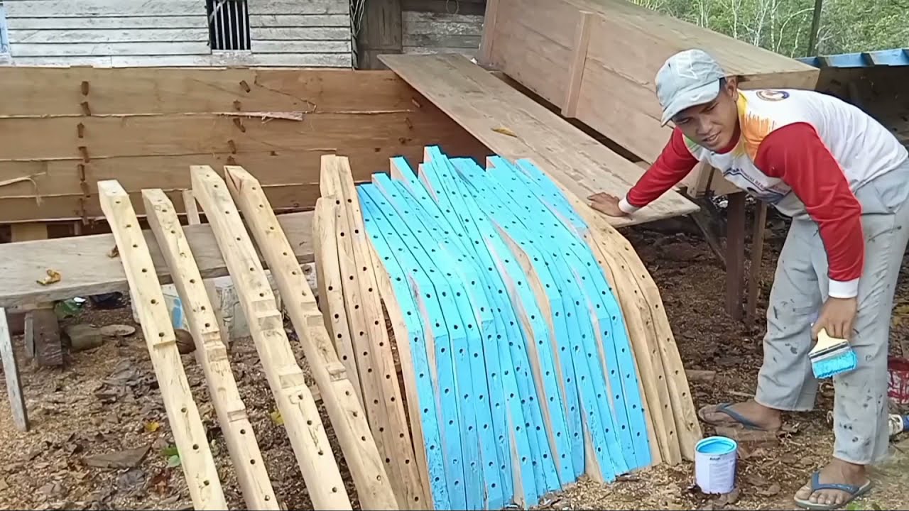 Pembuatan perahu kayu # bagian 2||  wooden boat making